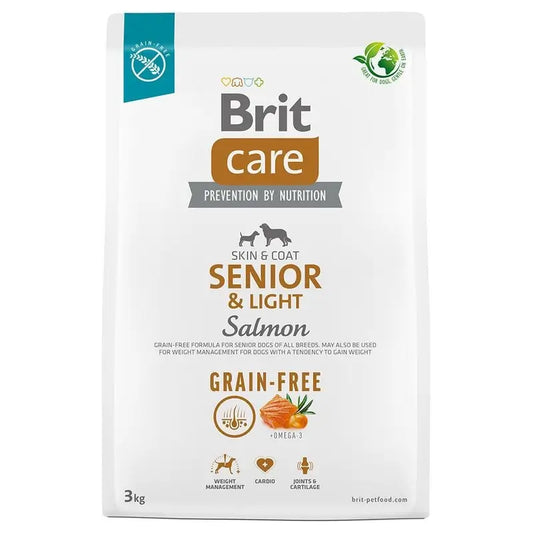 Brit Care Dog Adult Grain Free Senior Light Salmon 3 kg koirille
