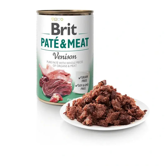 Brit Dog -pepparipaisti, hirvenliha, 6 x 400 grammaa