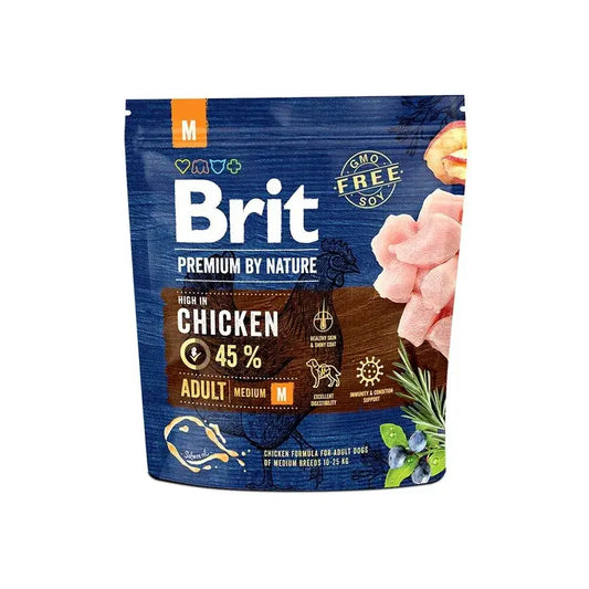 Brit Premium Dog Nature Adult, keskikokoinen, 1 kilo