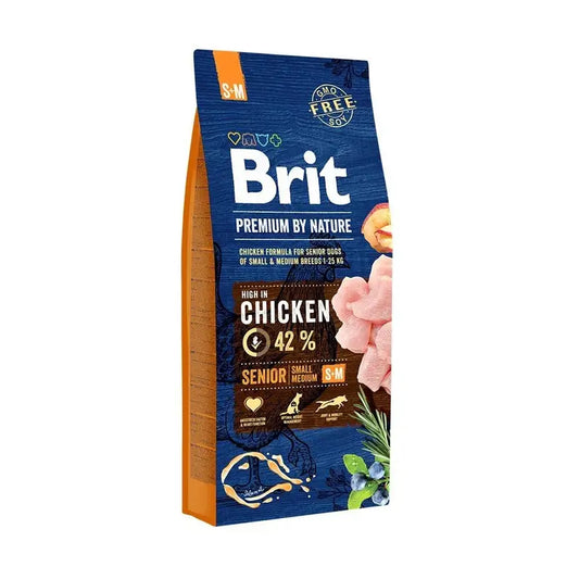 Brit Premium Dog Nature Senior, pienet/keskikokoiset koirat, 15 kiloa