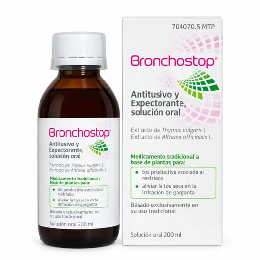 Bronchostop – yskänlääke ja yskänliuotin, suun kautta otettava liuos, 200 ml