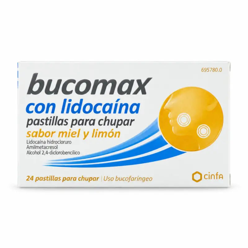 Bucomax Lidokaiini, hunaja- ja sitruunamaku, 24 imeskelytablettia