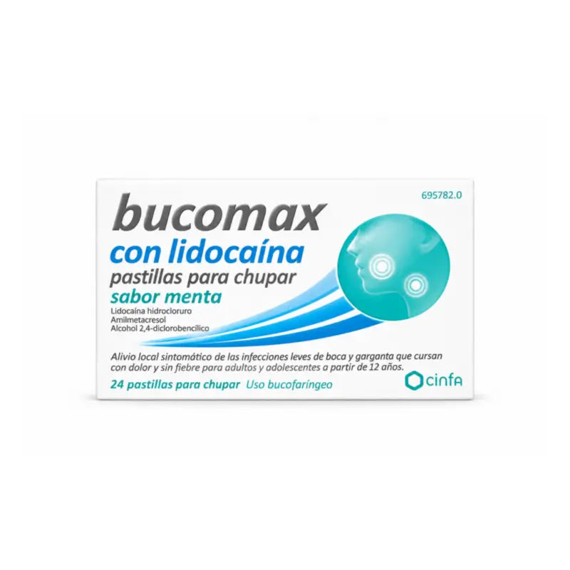 Bucomax Lidokaiini, mintunmakuinen, 24 imeskelytablettia