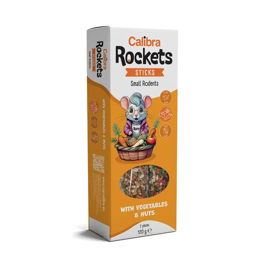 Calibra Rockets Sticks - jyrsijöille – vihanneksia ja pähkinöitä 120 g 