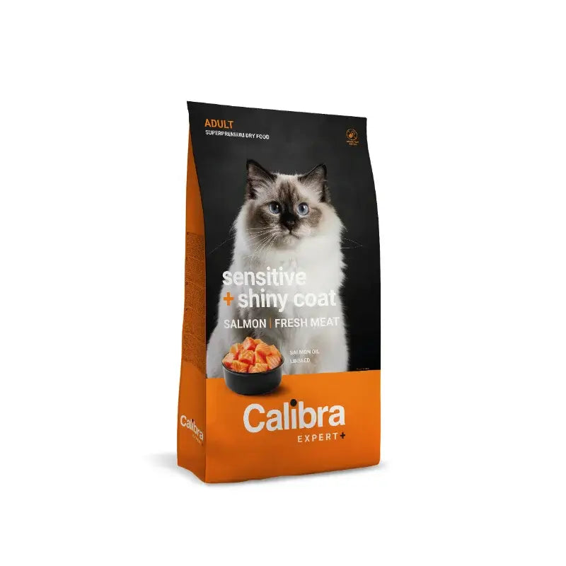 Calibra Cat Expert+ Adult Sensitive & Shiny Coat -kuivaruoka 400 g