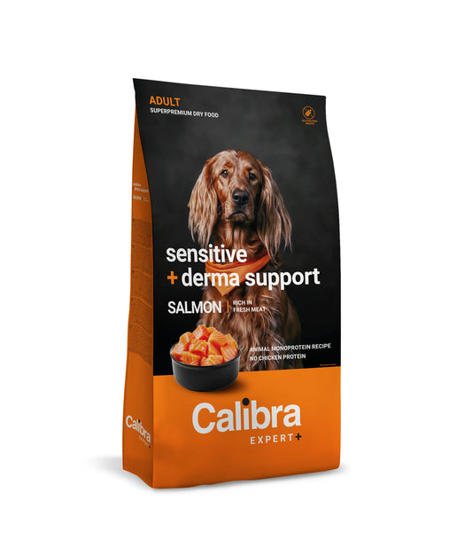Calibra Dog Expert+ Adult Sensitive & Derma Supp. Kuivaruoka 12 kg
