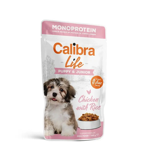 Calibra Dog Life Pouch Puppy&Junior Chicken, 10x150 gr