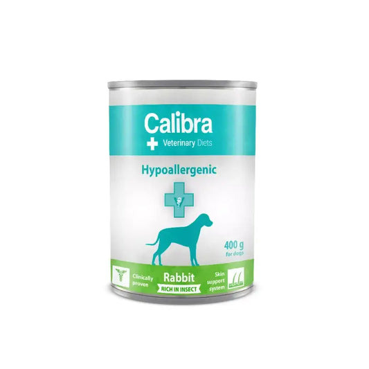 Calibra Vet Diet Dog Hypoallergenic -kanin ja hyönteisten makuinen märkäruoka, 6 x 400 g 