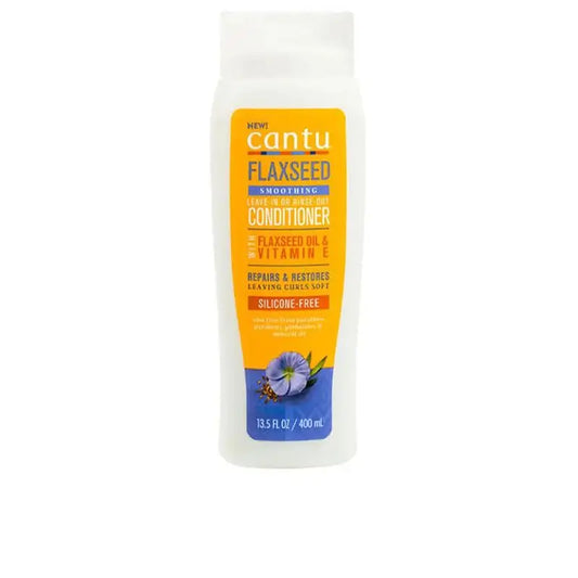 Cantu Flaxseed Smoothing -hoitoaine, joko huuhtelematon tai huuhdeltava, 400 ml (huuhtelematon + huuhdeltava) 