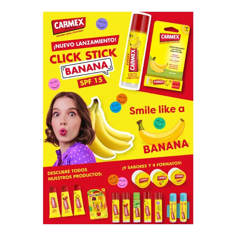 Carmex Stick Banana SPF15, 4,25 g