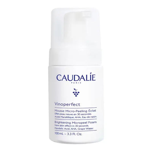 Caudalie Micropeeling-vaahdotus, joka tuo hehkua ja sisältää maleiinihappoa (AHA), 100 ml