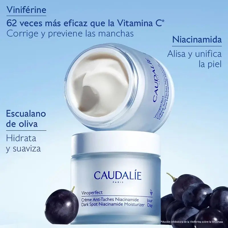 Caudalie Vinoperfect -pigmenttimuutoksia ehkäisevä voide, niacinamidi, 50 ml