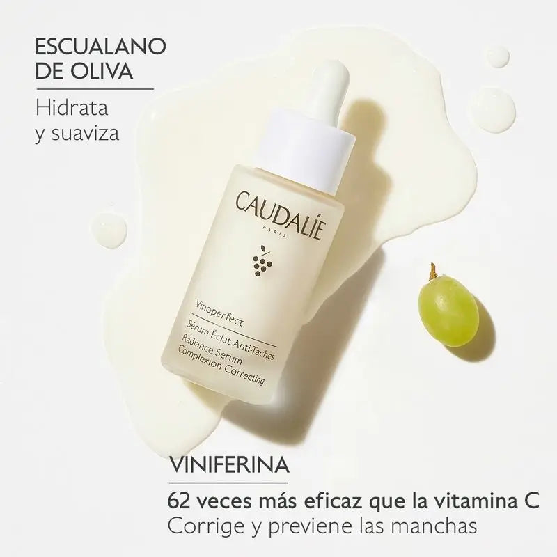 Caudalie Vinoperfect -seerumi, joka antaa hehkua ja torjuu pigmenttimuutoksia, 30 ml