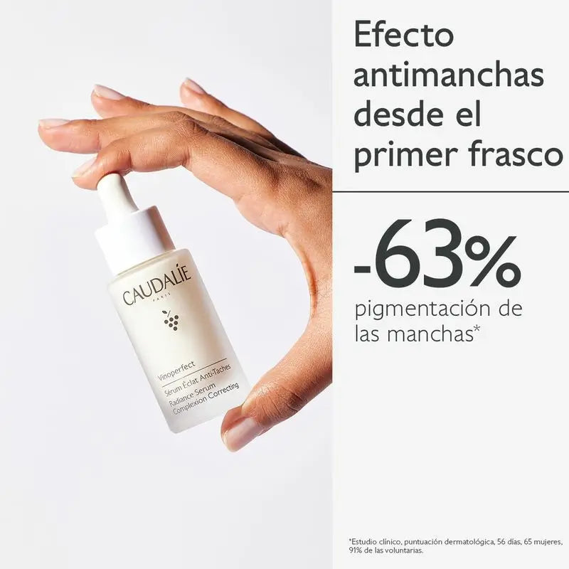 Caudalie Vinoperfect -seerumi, joka antaa hehkua ja torjuu pigmenttimuutoksia, 30 ml