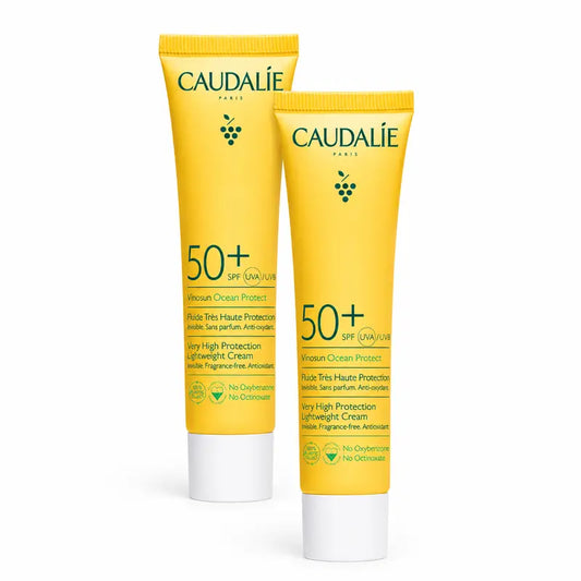 Caudalie Vinosun Erittäin korkean suojakertoimen SPF50+ nestemäinen aurinkovoide, 2 x 40 ml -pakkaus