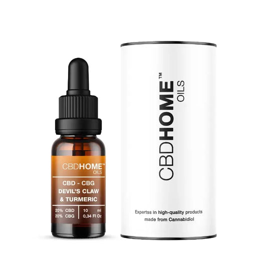 CBD HOME CBD-öljy 20 % + CBG 20 % + harpagofytti + kurkuma, 10 ml