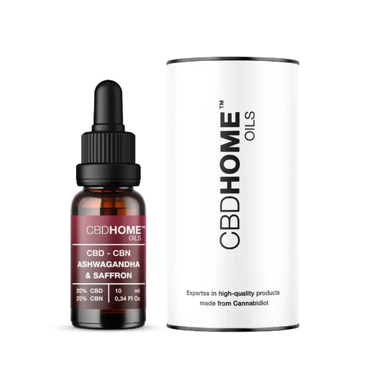 CBD HOME CBD-öljy 20 % + CBN 20 % + ashwagandha + sahrami, 10 ml
