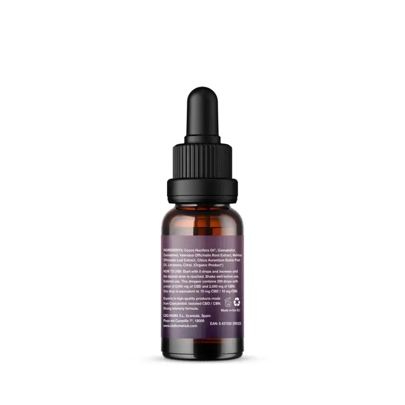 CBD HOME CBD-öljy + CBN + sitruunamelissa + valeriaana, 10 ml