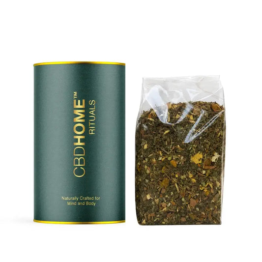 CBD HOME – Hamppu-, inkivääri- ja kurkumatee – 100 g
