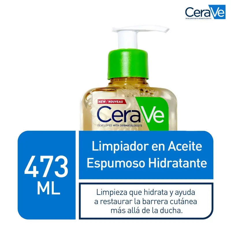 CeraVe kosteuttava vaahtoava puhdistusöljy, 473 ml