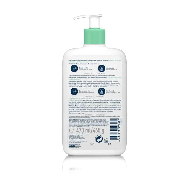 CeraVe vaahtoava puhdistusgeeli, 473 ml