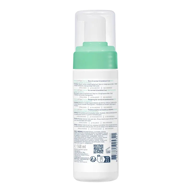 CeraVe Air Foam -puhdistusvaahde, joka palauttaa ihon tasapainon, 148 ml