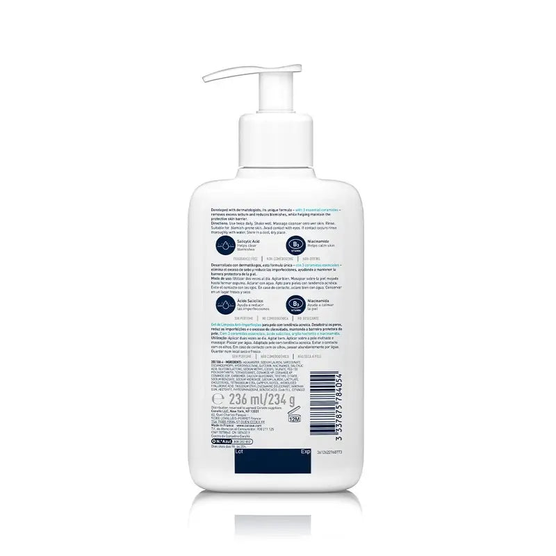 CeraVe - puhdistusaine epäpuhtauksien hallintaan, 236 ml