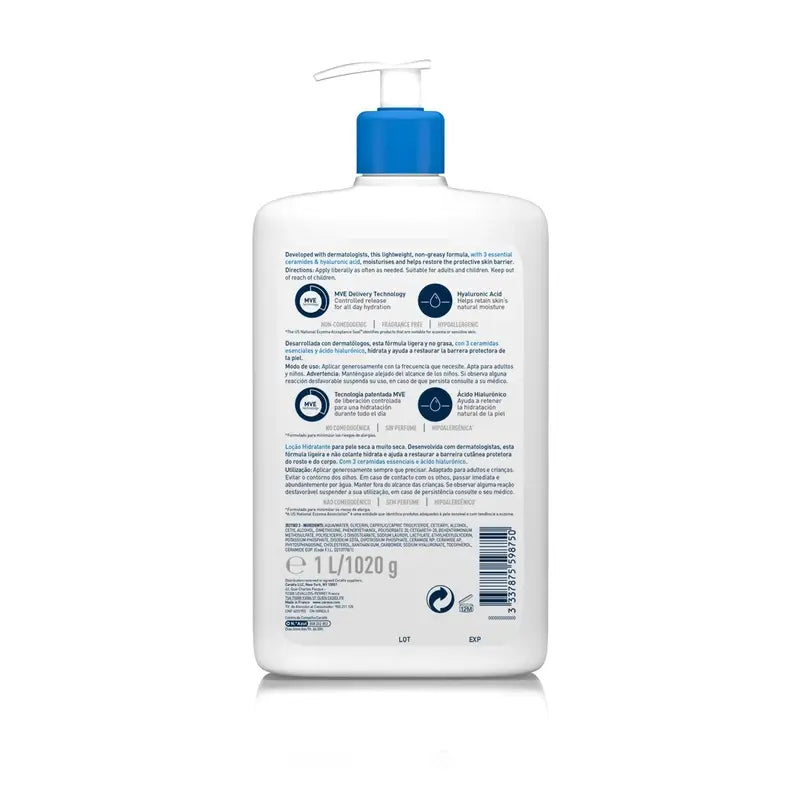 CeraVe-kosteusvoide, 1 l