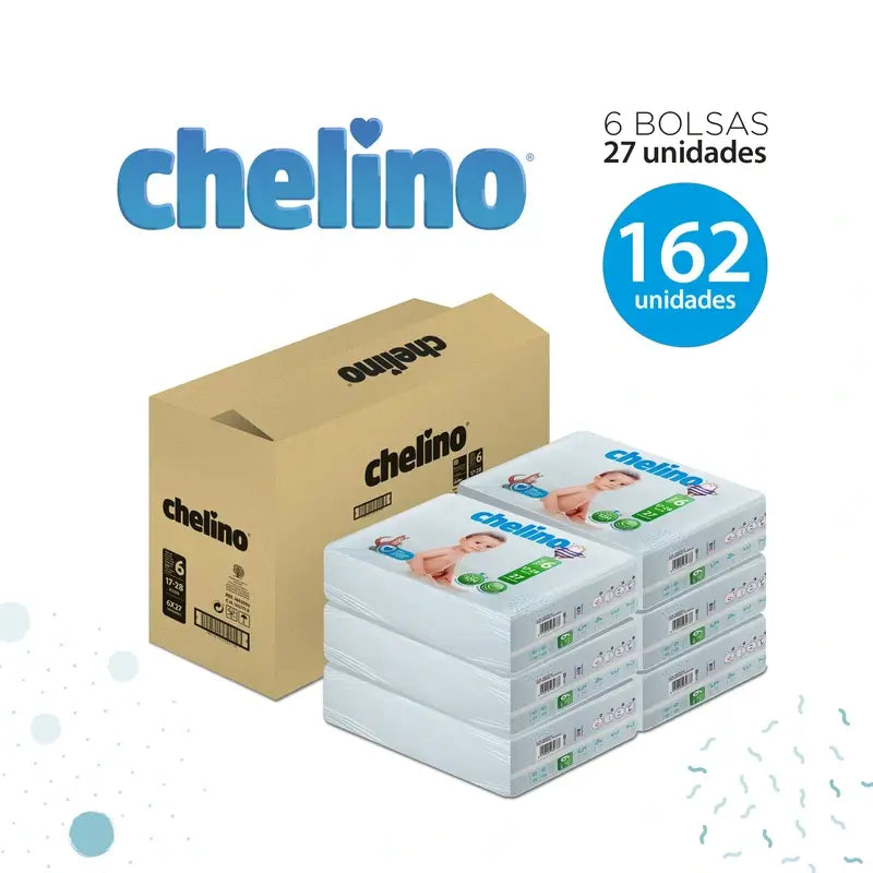 Chelino-vaippa, koko 6 (17–28 kg), 27 kpl