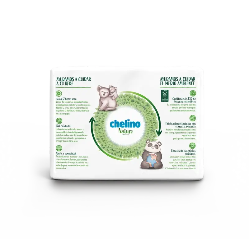 Chelino Nature -vaippa, koko 2 (3–6 kg), 28 kpl