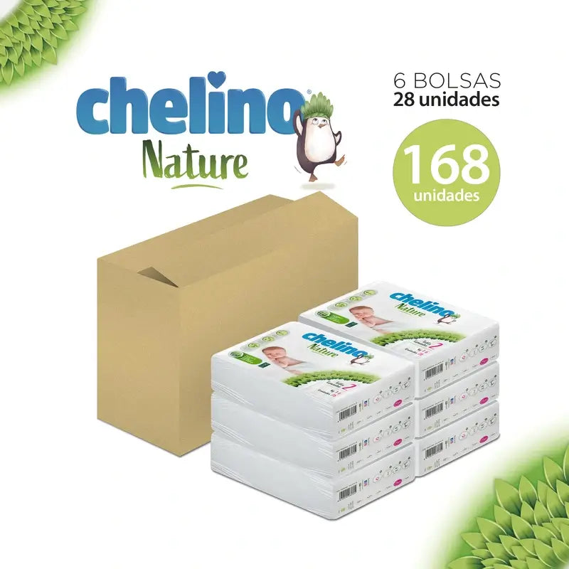 Chelino Nature -vaippa, koko 2 (3–6 kg), 28 kpl