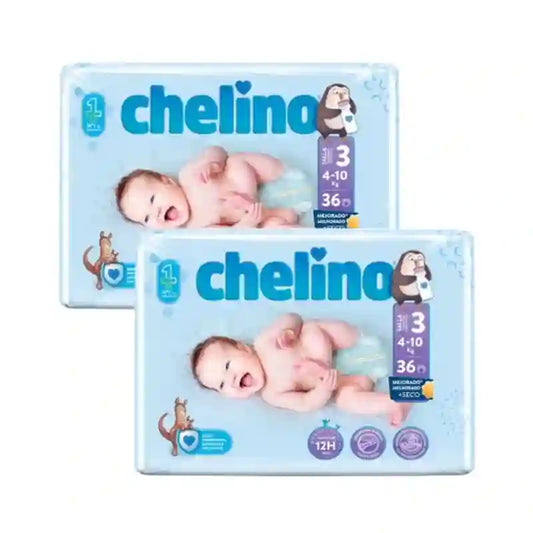 Chelino Nappy Size 3 (4-10 Kg) , 2X36 Units