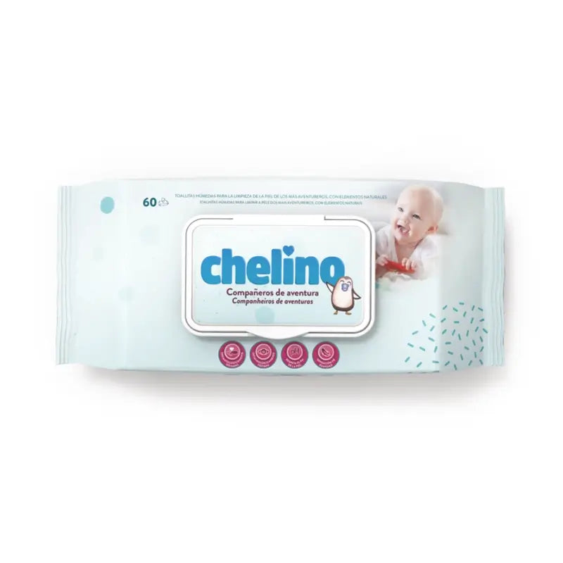 Chelino kosteuttavat vauvanpyyhkeet, 60 kpl