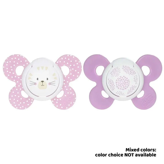 Chicco Pacifier Physio Comfort Silicone Pink 6-16M 2 pieces Assorted