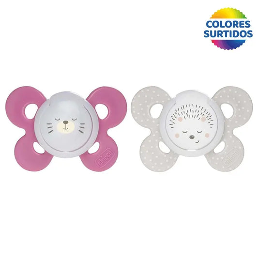 Chicco Pacifier Physio Comfort Silicone Pink 16-36M 2 pieces assorted