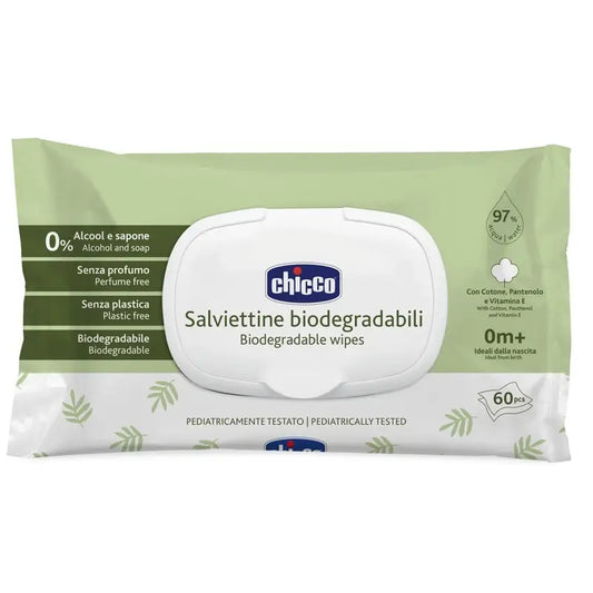 Chicco Biodegradable Wipes 60 Units