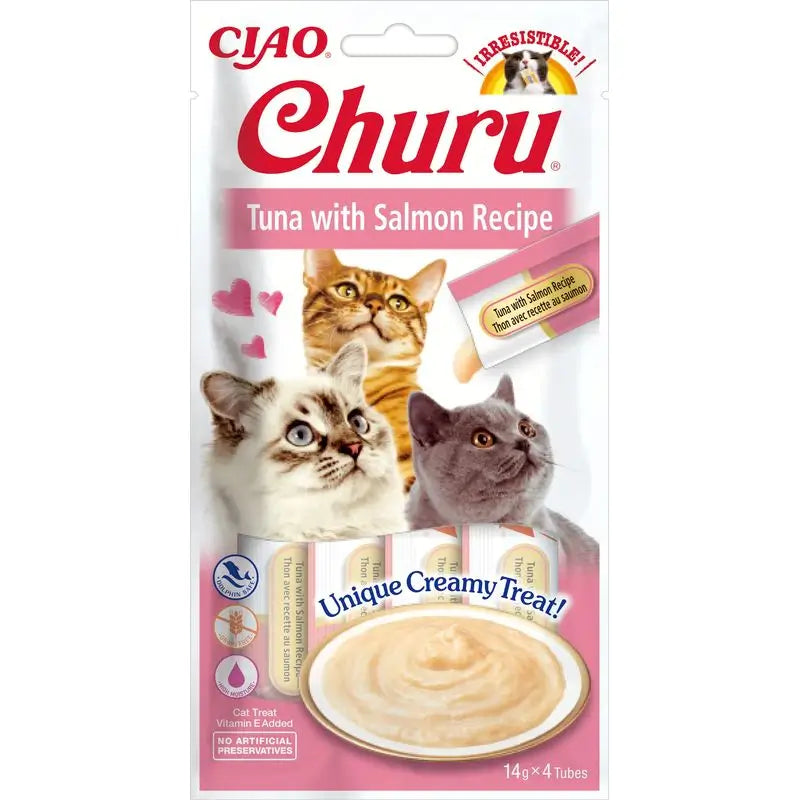 Churu Gato Tuna with Salmon Recipe 4X14Gr