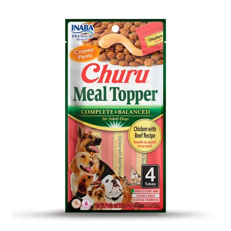 Churu Meal Topper Dog Food Topping – Chicken and Beef Recipe, 12 x 56 g