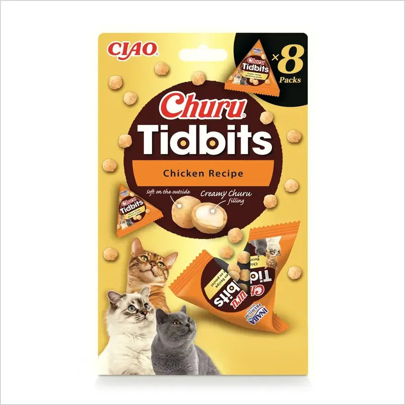 Churu Tidbits Cat Treats – Chicken, 8 x 96 g