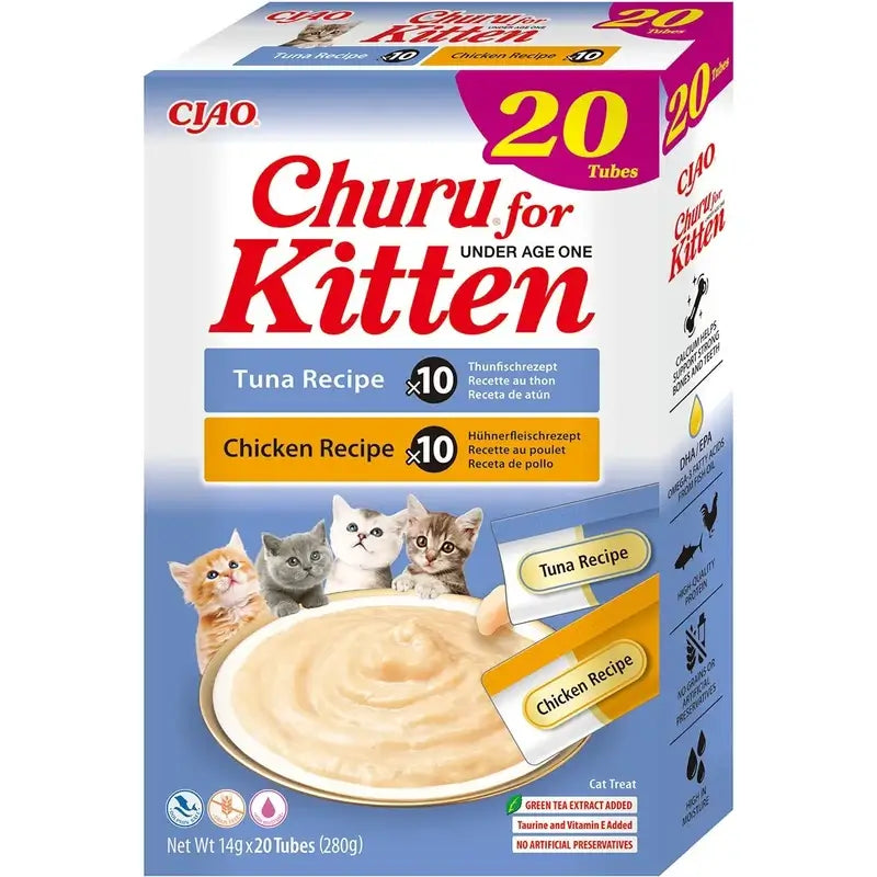 Churu Creamy Snack Varieties for Kittens, 20 pieces