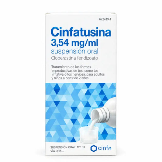 Cinfatusina suun kautta otettava suspensio 120 ml Efg