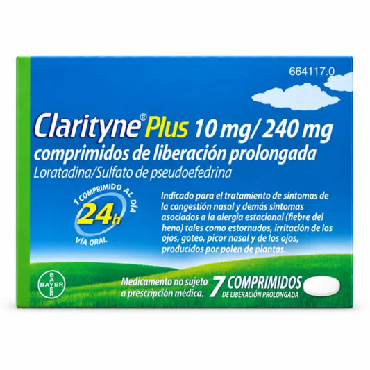 Clarityne Plus 10 mg/240 mg, 7 tablettia