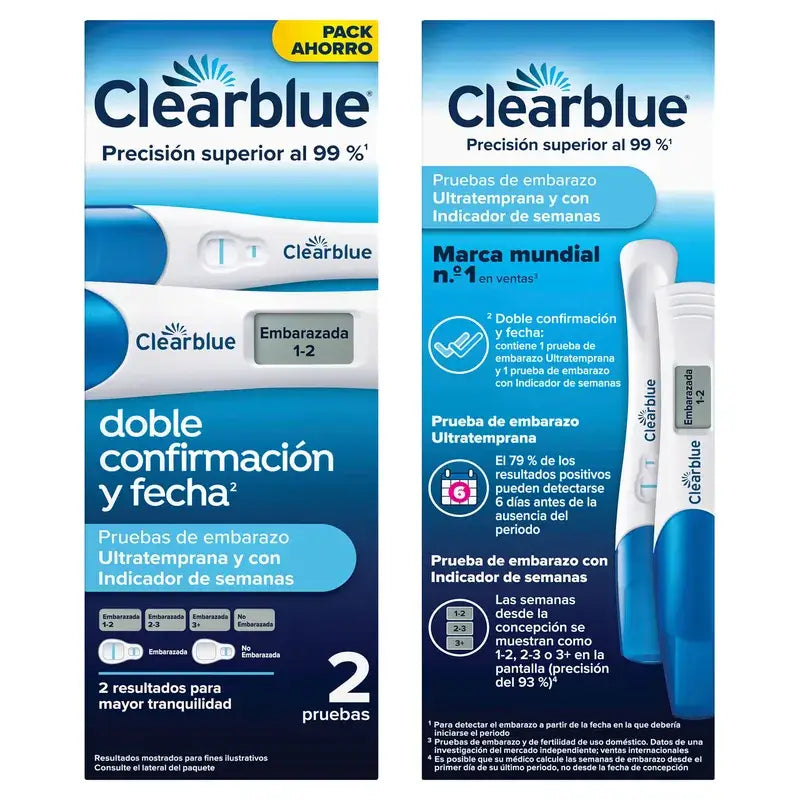 Clearblue: erittäin varhainen raskaustesti kaksoistarkistuksella, 2 testiä