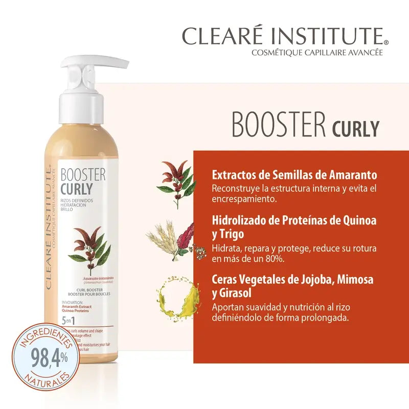 Clearé Institute Booster -muotoiluvoide Curly-menetelmälle kiharaisille hiuksille 200 ml 