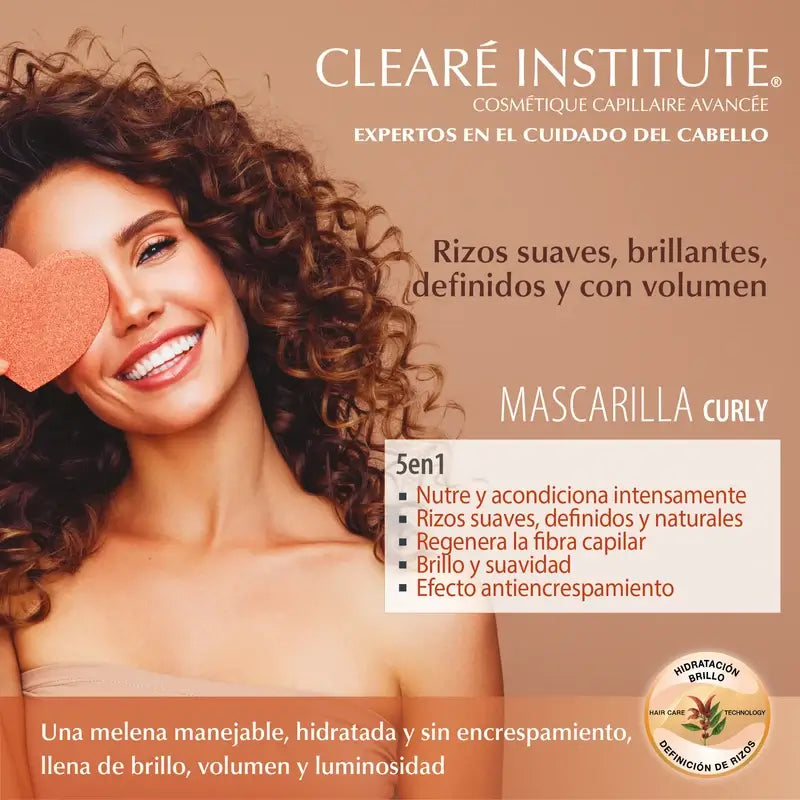Clearé Institute Curly-menetelmän naamio kiharaisille hiuksille 300 ml 
