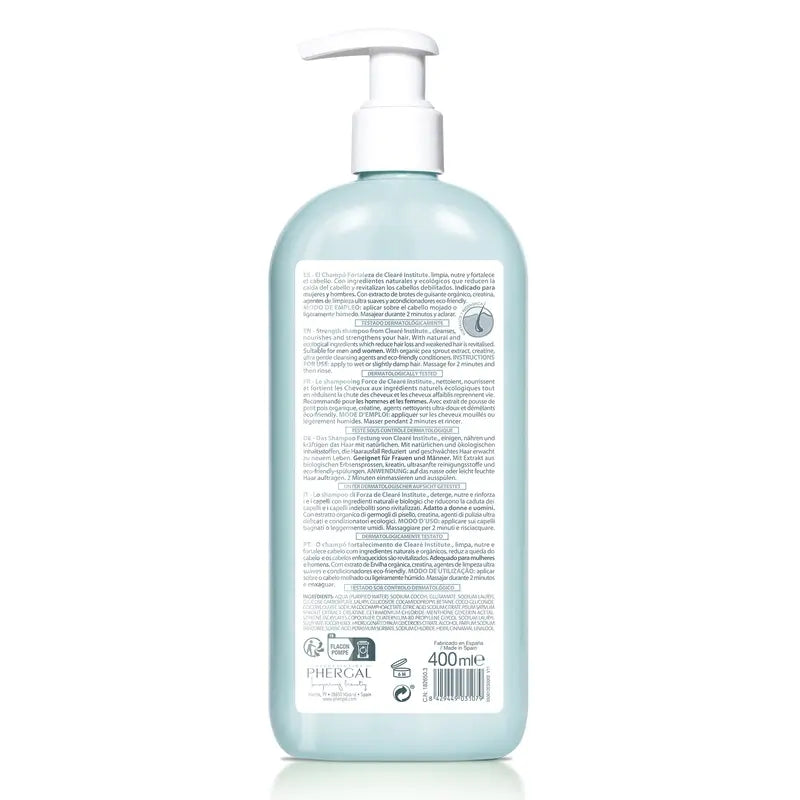 Clearé Institute hiustenlähtöä ehkäisevä shampoo Fortaleza 400 ml. 
