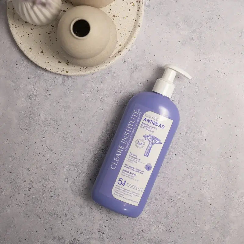 Clearé Institute ikääntymistä ehkäisevä, hiuksia tiivistävä shampoo 400 ml. 