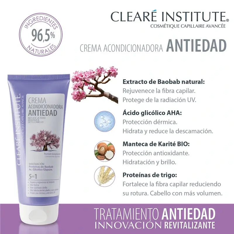 Clearé Institute - ikääntymistä ehkäisevä, ihoa puhdistava hoitoaine 200 ml. 