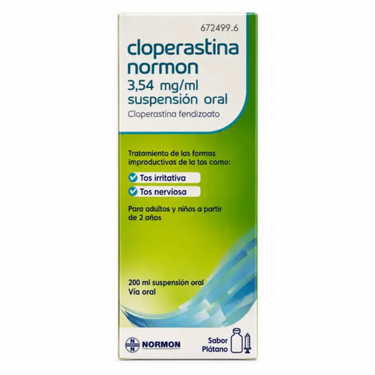 Cloperastina Normon Efg 3,54 mg/ml suun kautta otettava suspensio 200 ml