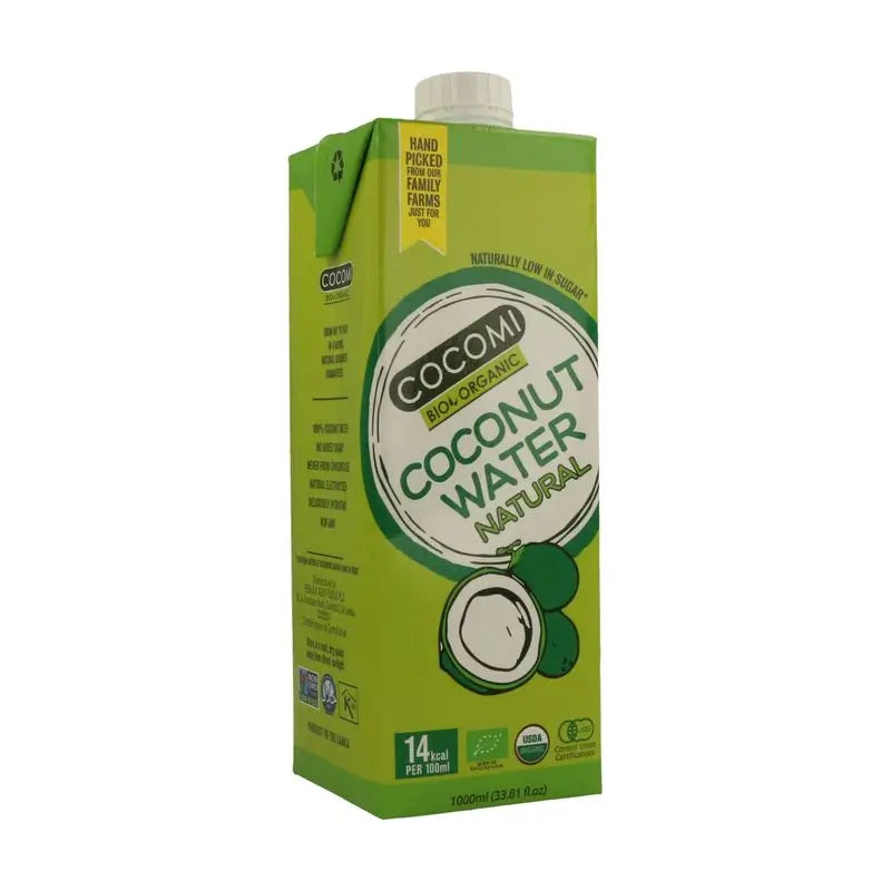 Cocomi Luonnollinen luomukookosvesi, 1 litra   